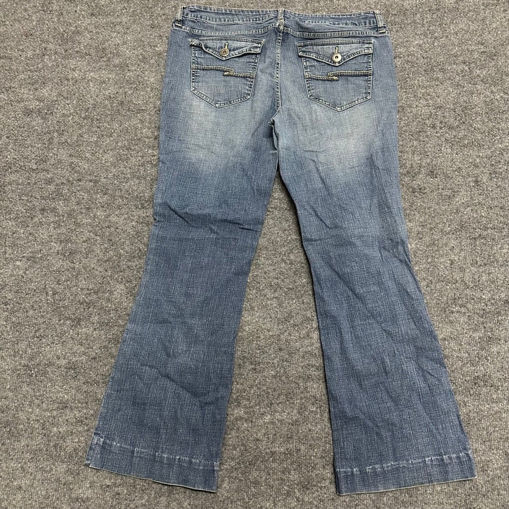Arizona Jean Co Jeans Womens Size 15 Long Blue Bootcut Stretch Flap Pocket Denim
